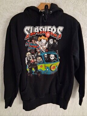 Horror Themed Hoodie Black Small